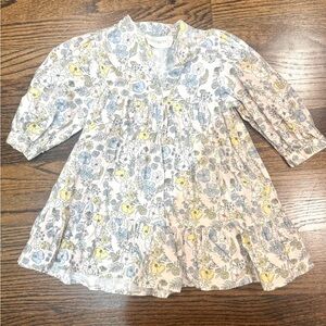 Beverly Drive Light Pink Floral Dress with Yellow and Blue 4T